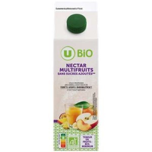 Nectar multifruits sans sucres ajoutés BIO, U Bio (1 L)