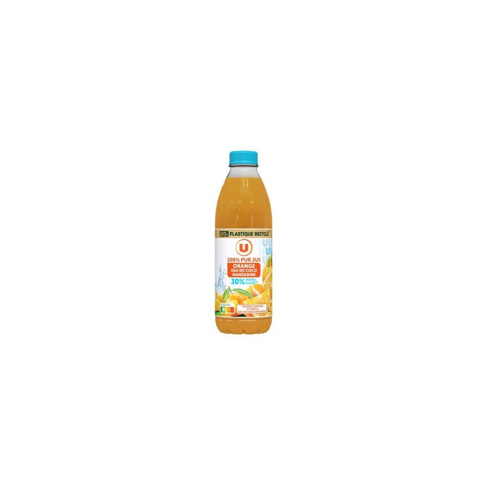 Pur jus d'orange eau de coco et mandarine, U (1 L)