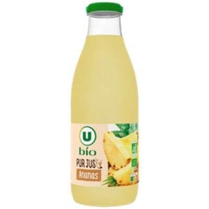 Pur jus ananas BIO, U Bio (75 cl)