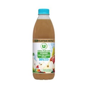 Pur jus de pomme eau de coco et poire, U (1 L)