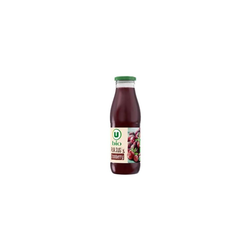 Pur jus de cranberry BIO, U bio (75 cl)