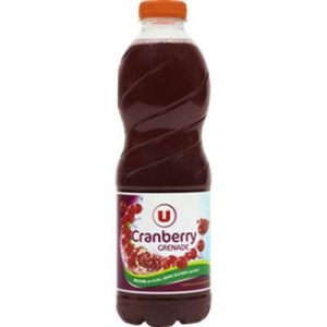 Boisson cranberry grenade sans sucres ajoutés, U (1 L)