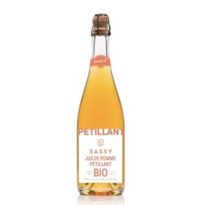 Jus de pomme pétillant BIO, Sassy (75 cl)
