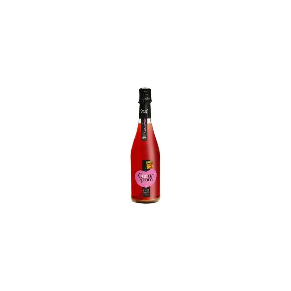 Pétillant de fruits à la pomme et aux framboises, Coeur de Pom' (75 cl)