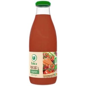 Jus de légumes salé BIO, U Bio (75 cl)