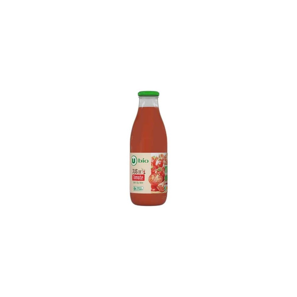 Pur jus de tomate salé BIO, U Bio (75 cl)