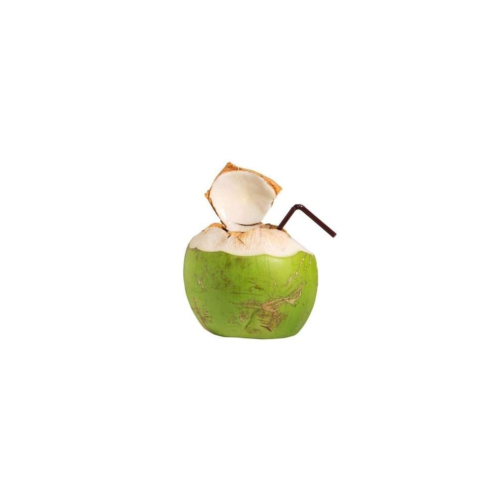 Noix de coco fraiche à boire avec paille, Vietnam