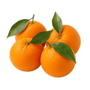 Lot de 4 oranges feuille (calibre moyen), Portugal