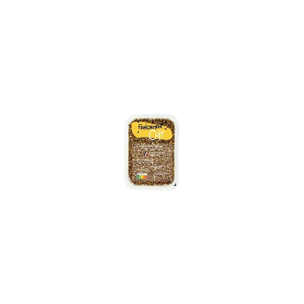 Fraîchement cuit
Lentilles vertes, Fraîchement cuit (300 g)