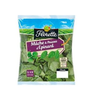 Mâche et pousses d'épinard, Florette (100 g)