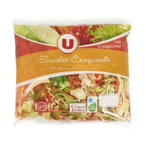 U
Mélange Croquant (chou blanc, carotte , frisée et poivron rouge), U (250 g)