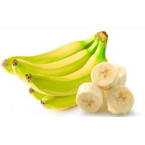 Lot de 5 banane tournantes verte BIO (1 main) (calibre moyen), Colombie