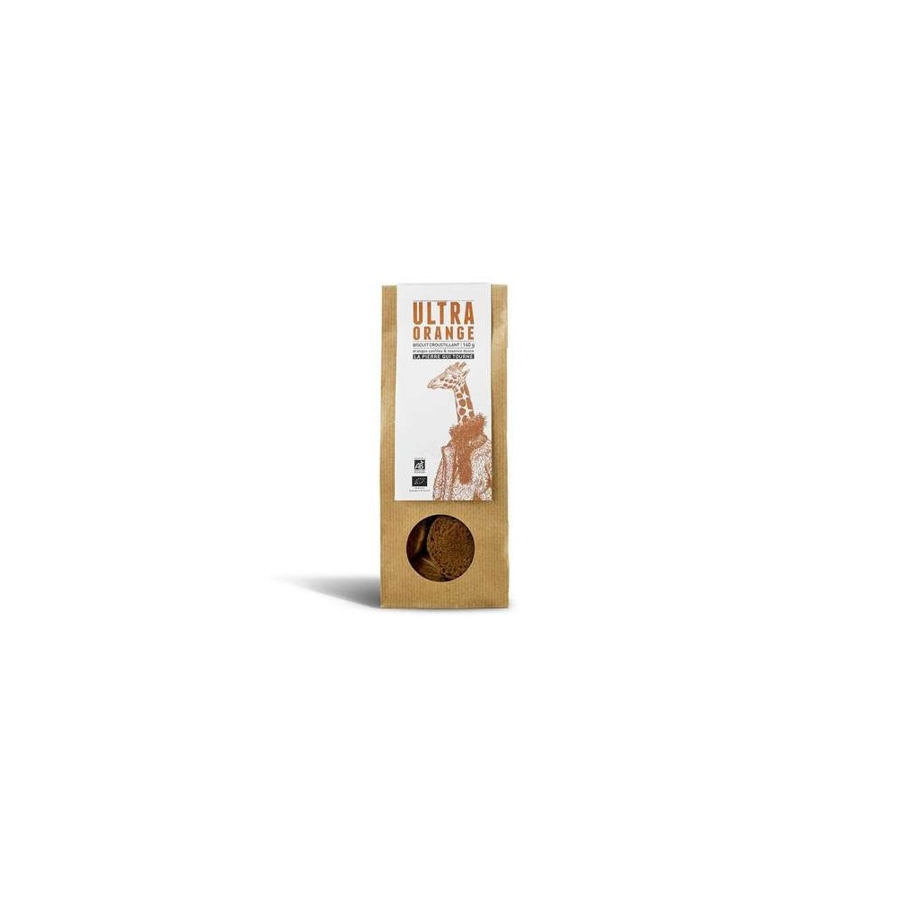 Biscuit croustillant Ultra Orange, La pierre qui tourne (140 g)