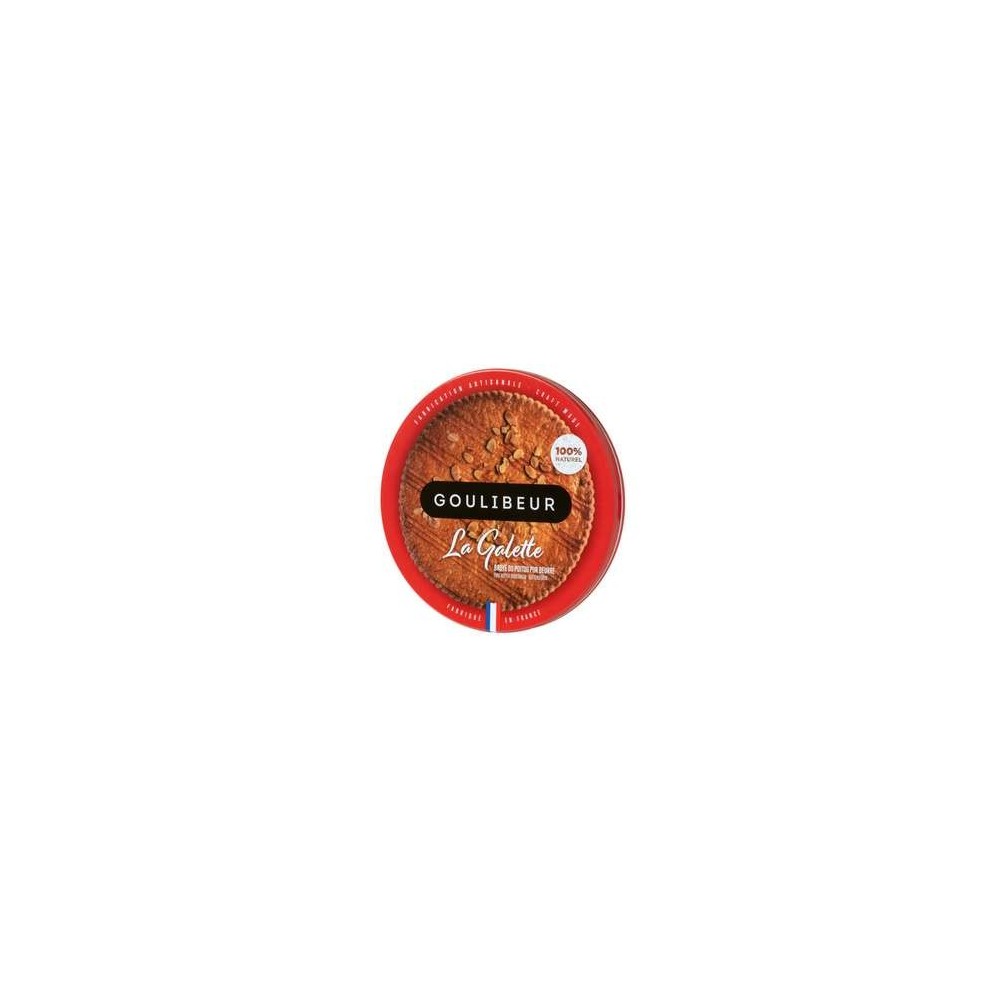 Grande galette Broyé du Poitou pur beurre en boîte en fer, Goulibeur (380 g)