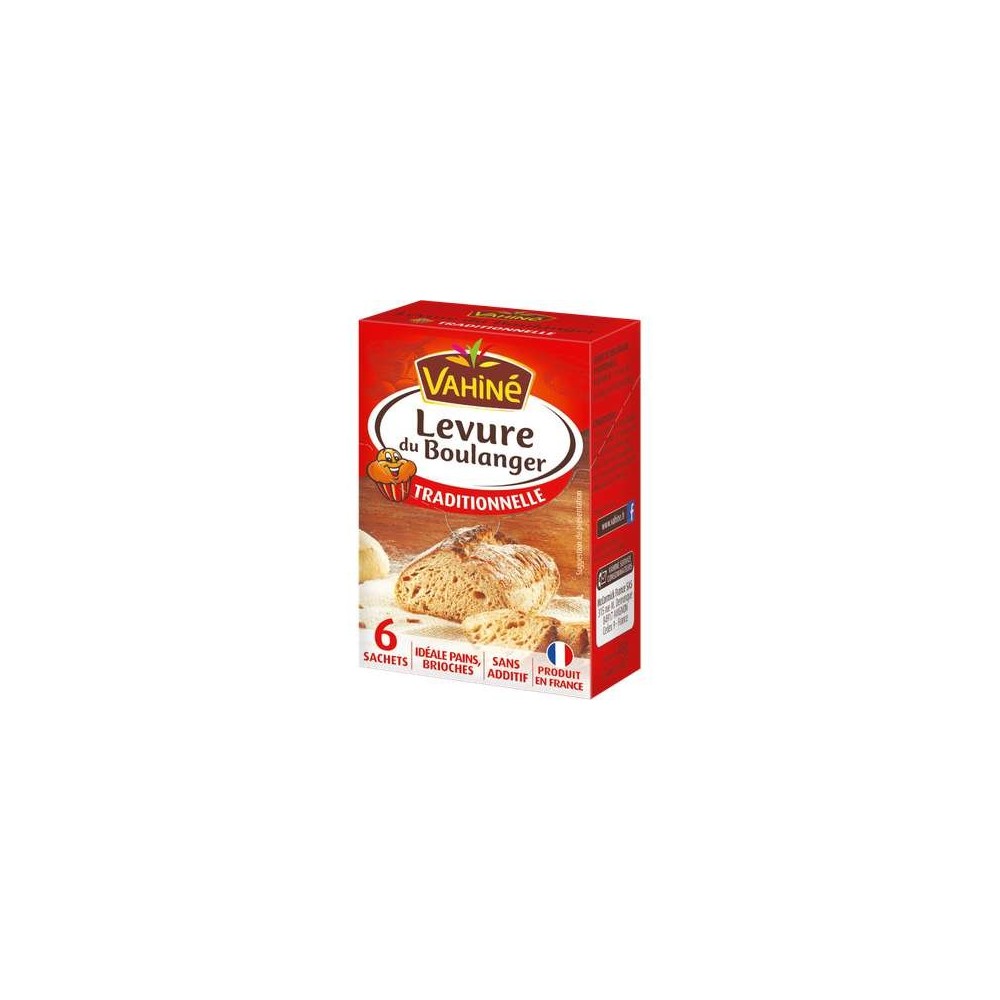 Levure de boulangerie traditionnelle, Vahiné (x 6, 48 g)