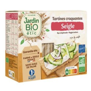 Tartines craquantes à base de seigle et riz BIO, Jardin Bio (150 g)