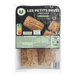 Petit pavés précuits aux céréales, U (x 4, 300 g)