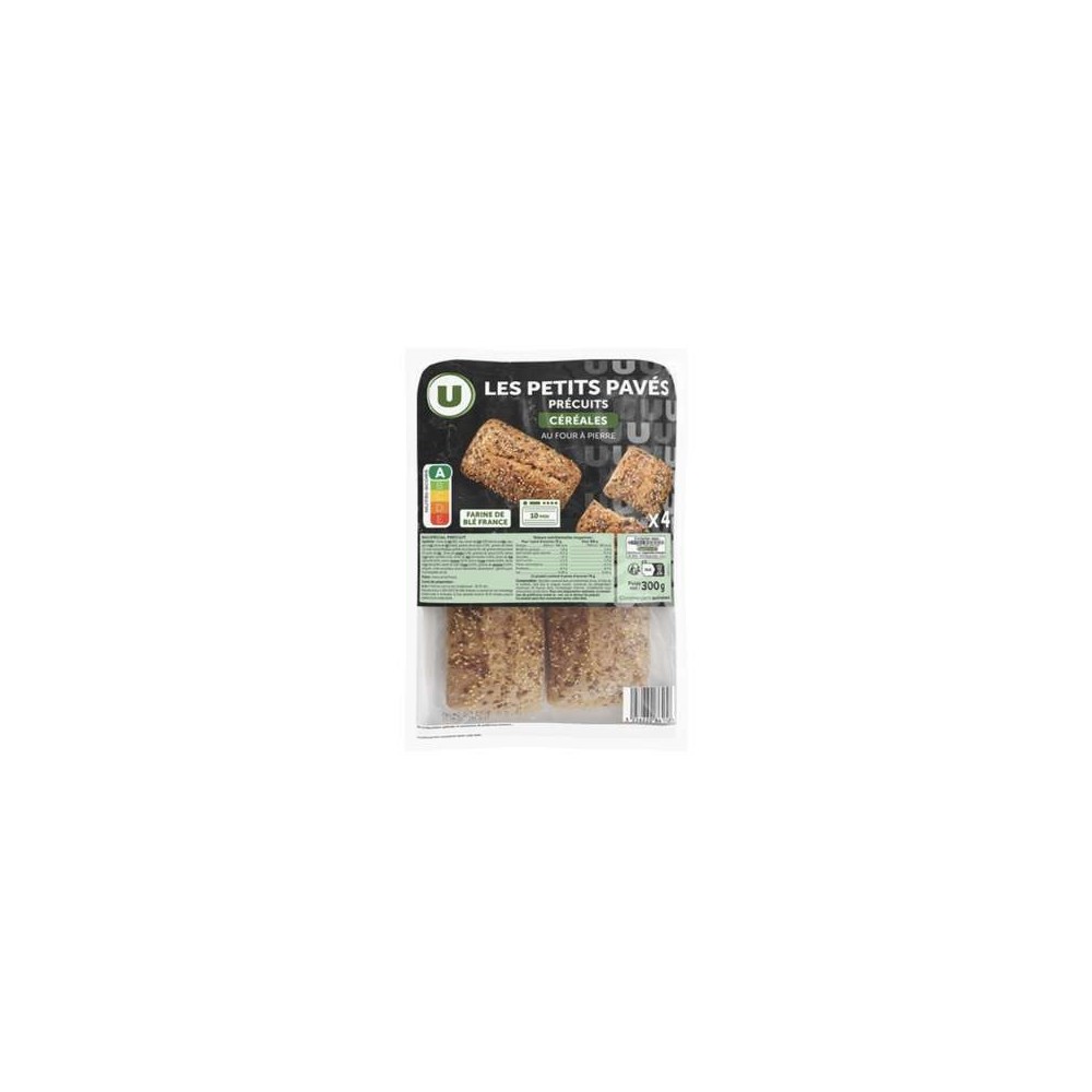 Petit pavés précuits aux céréales, U (x 4, 300 g)