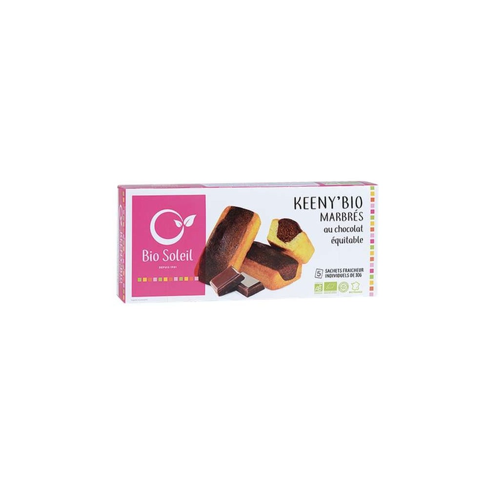 Keeny'Bio marbré au chocolat équitable BIO, Bio Soleil (x 5, 150 g)