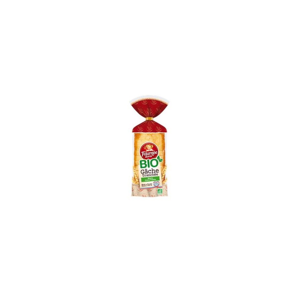 Gâche Tranchée beurre et crème fraîche BIO, La Fournée Dorée (400 g)