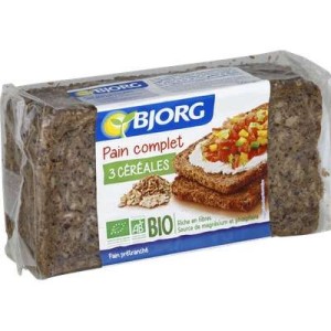 Pain complet aux 3 céréales BIO, Bjorg (500 g)