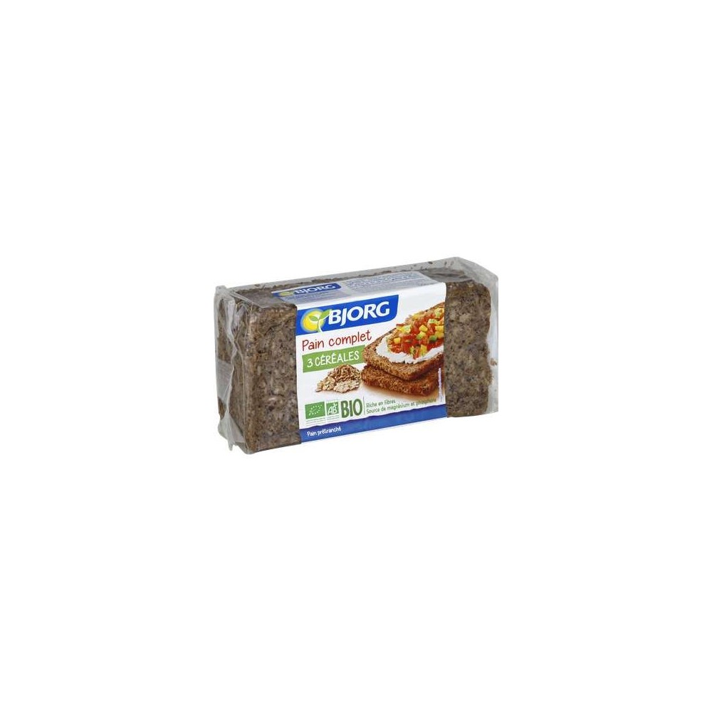 Pain complet aux 3 céréales BIO, Bjorg (500 g)