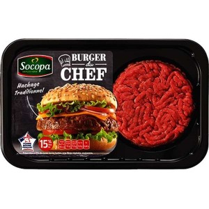 Burger du Chef nature 15% de MG, Socopa (x 2, 250 g)