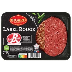 Steak haché 12% Label Rouge, Bigard (2 x 125 g)