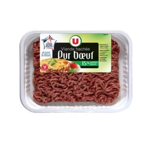 U
Viande hachée pur boeuf 15% MG, U (500 g)