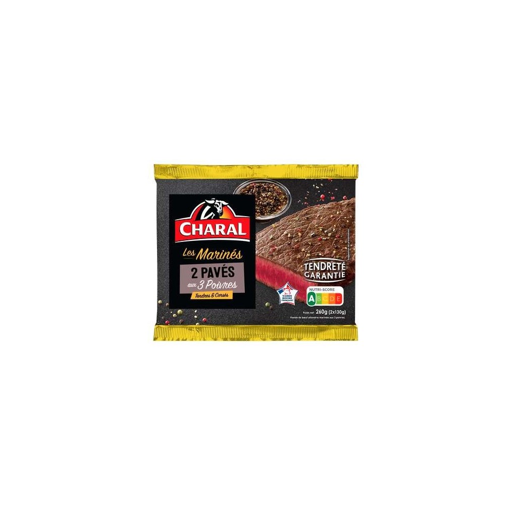 Pavés marinés aux 3 poivres, Charal (x 2, 260 g)