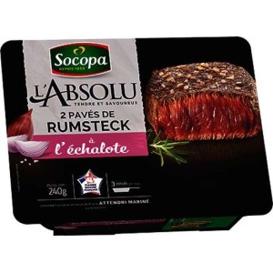 Pavés de rumsteck à l'échalote, Socopa (x 2, 240 g)