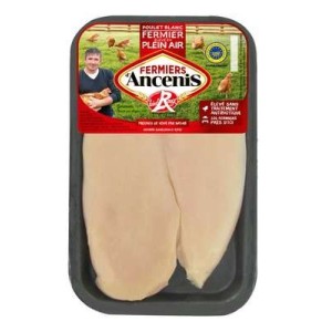 Filet de poulet fermier jaune ou blanc d'Ancenis (x 2, environ 300 - 400 g)