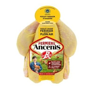 Poulet fermier jaune d'Ancenis (environ 1.3 à 1.5 Kg)