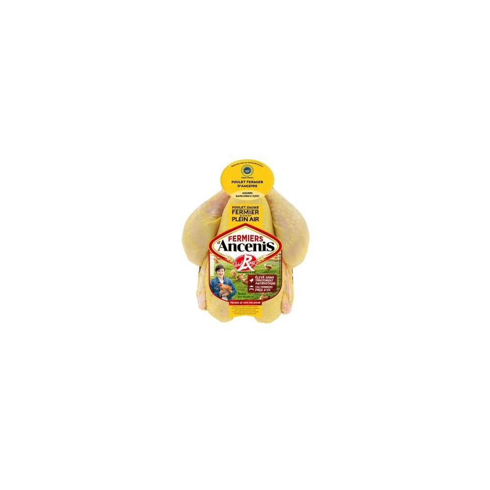 Poulet fermier jaune d'Ancenis (environ 1.3 à 1.5 Kg)