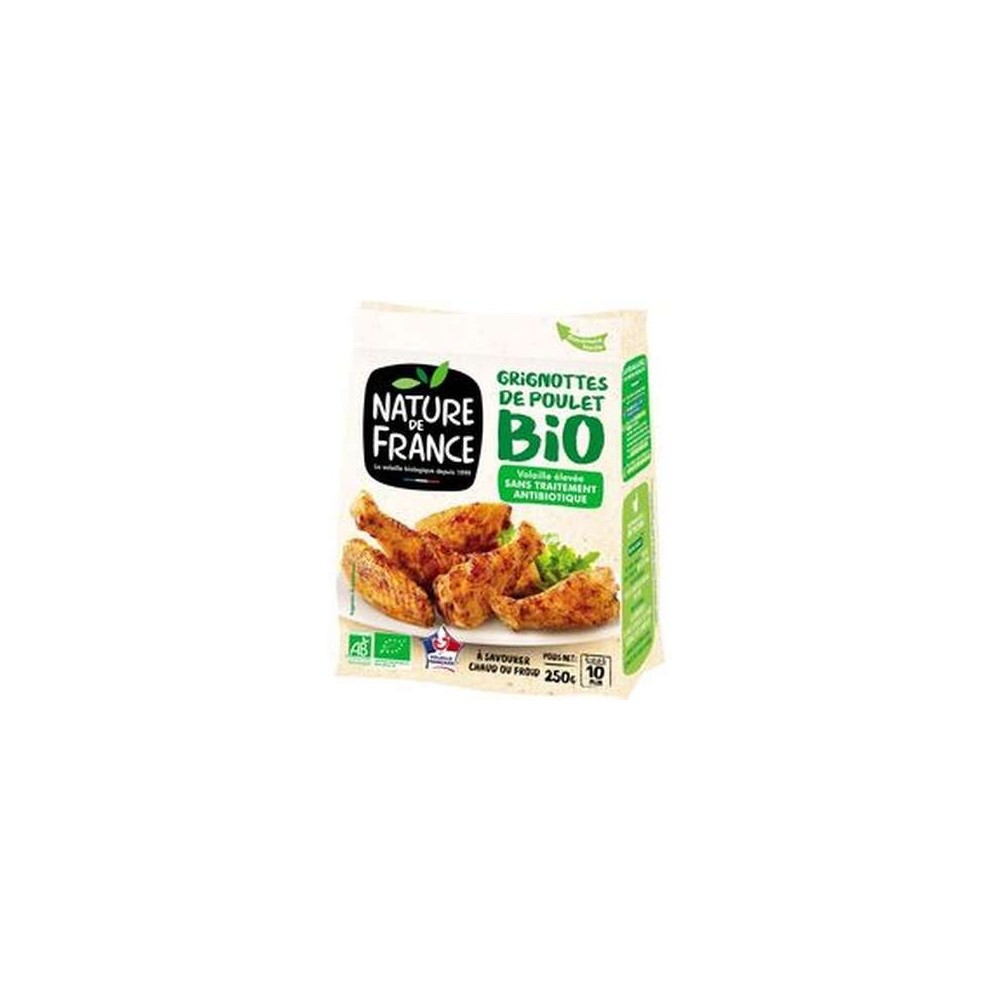 Grignottes de poulet BIO, Nature de France (250 g)