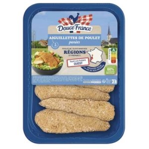 Aiguillettes de poulet panées, Douce France (x 6, 300 g)