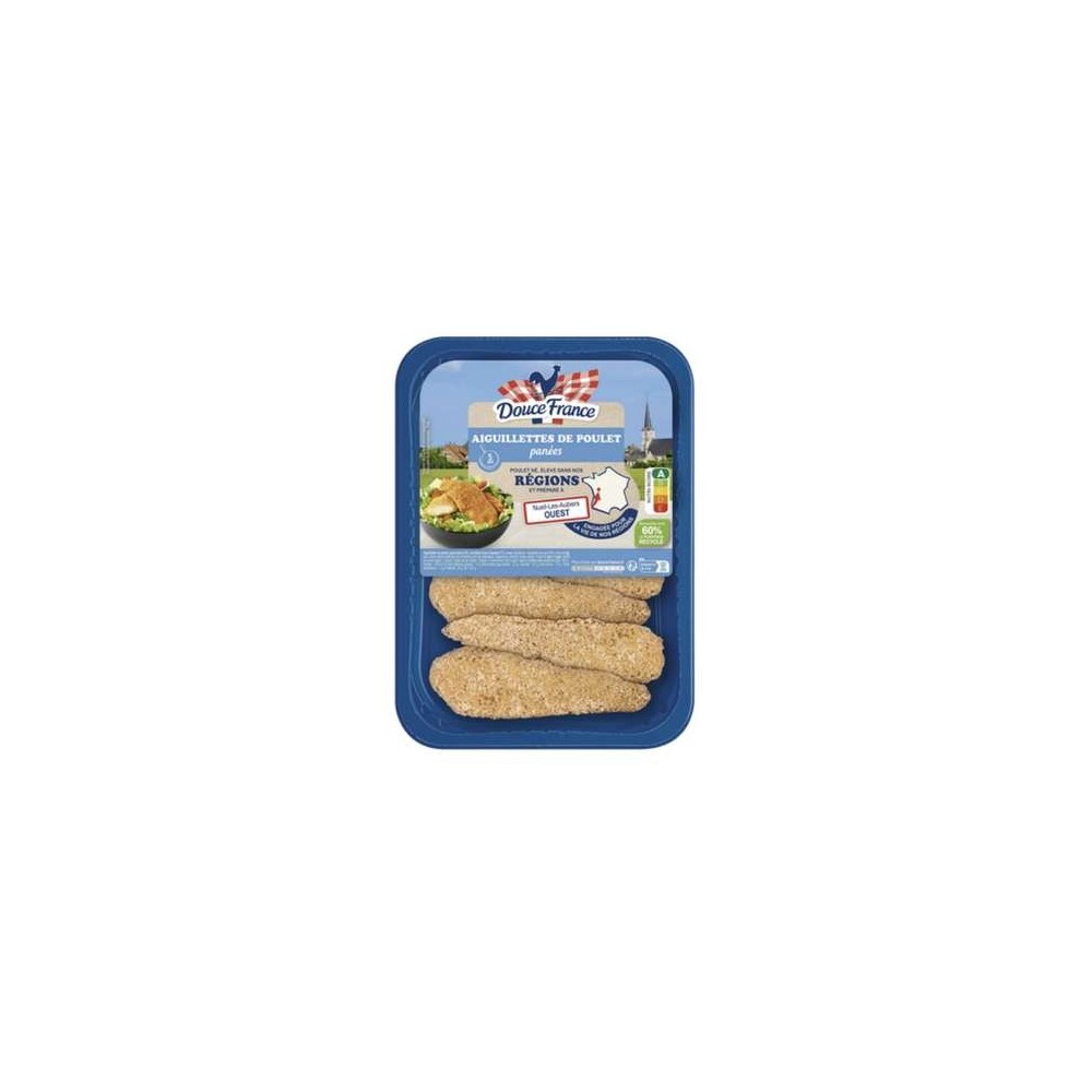 Aiguillettes de poulet panées, Douce France (x 6, 300 g)