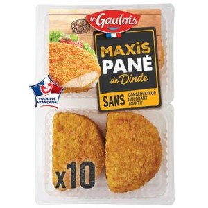 Pané de dinde, Le Gaulois (10 pièces, 1 KG)