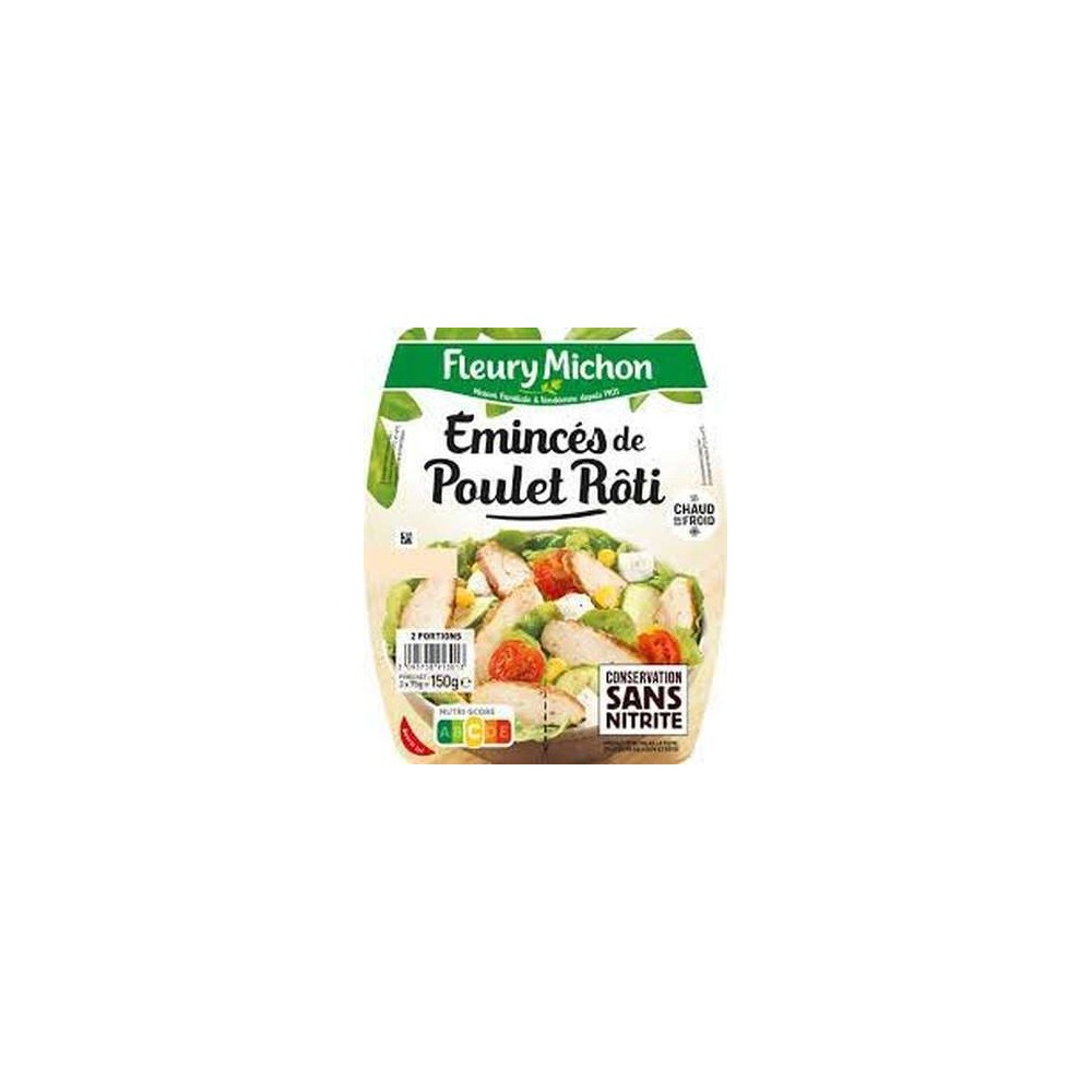 Emincé de poulet rôti, Fleury Michon (2 x 75 g)