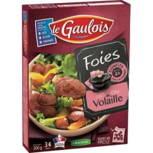 Foies de volaille confits, Le Gaulois (300 g)