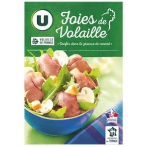 U
Foies de volaille confits dans la graisse de canard, U (300 g)