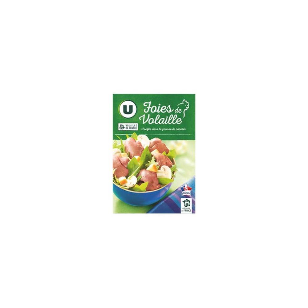 U
Foies de volaille confits dans la graisse de canard, U (300 g)