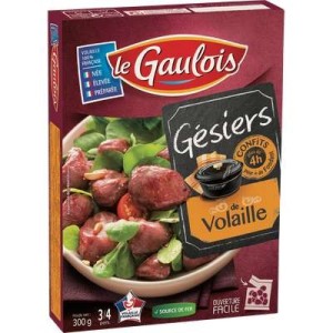 Gésiers de volaille confits, Le Gaulois (300 g)