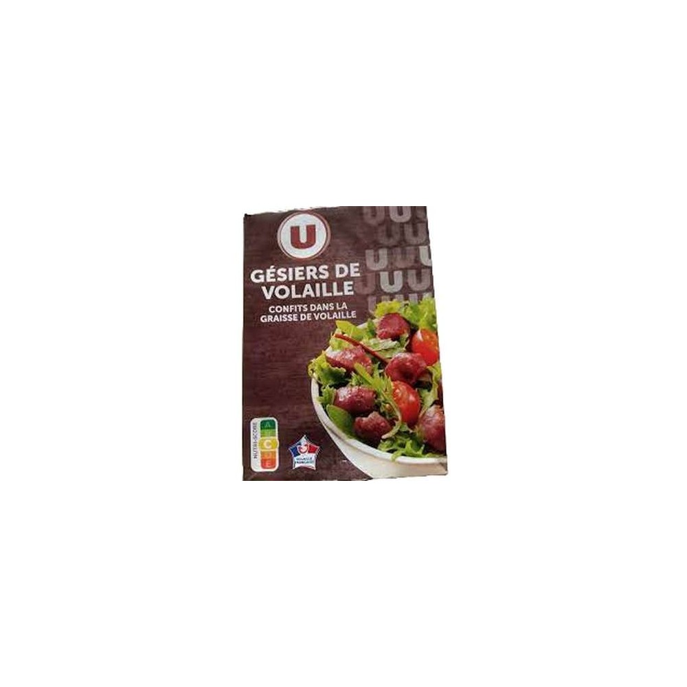U
Gésiers de volaille confits dans la graisse de volaille, U (300 g)