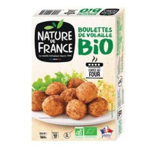 Boulettes de volaille BIO, Nature de France (180 g)