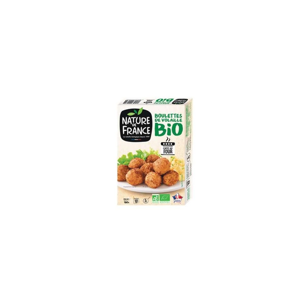 Boulettes de volaille BIO, Nature de France (180 g)