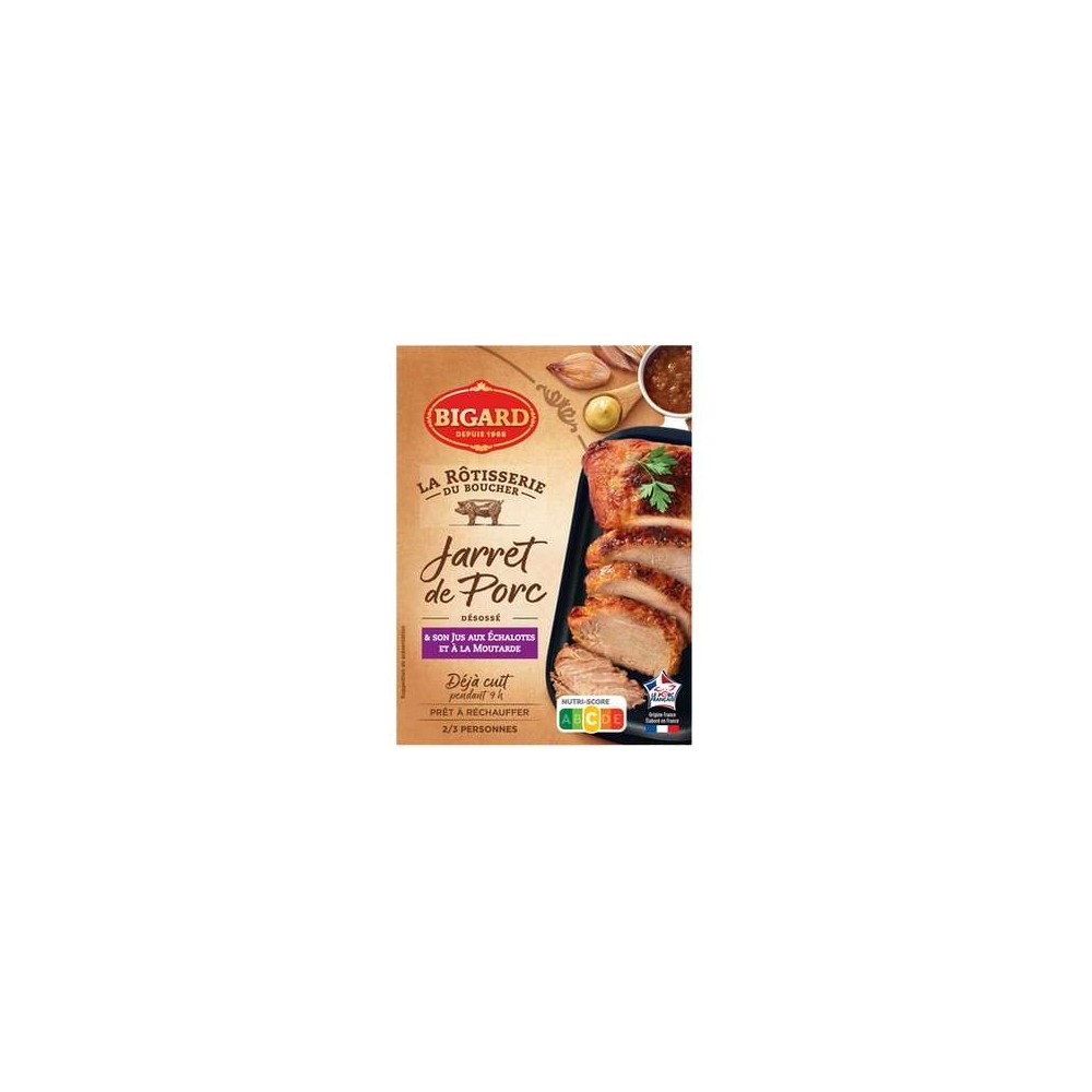 Bigard
Jarret de porc cuit et son jus d'échalotes/moutarde, Bigard (400 g)