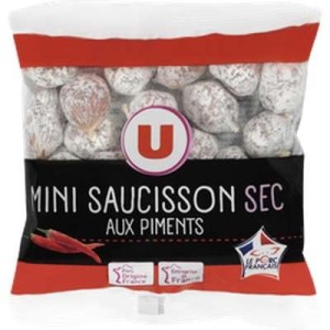 U
Mini saucisson sec au piment pur porc, U (130 g)