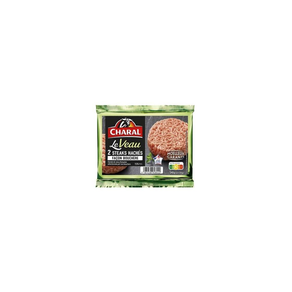 Charal
Steak haché de veau façon bouchère, Charal (2 x 120 g)