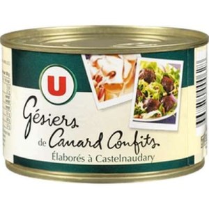 U
Gésiers de canard confits, U (213 g)